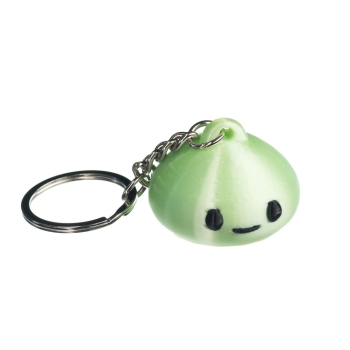 Meduza zielona błyszcząca - brelok do kluczy